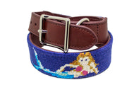 Mermaid needlepoint dog collar by Asher Riley