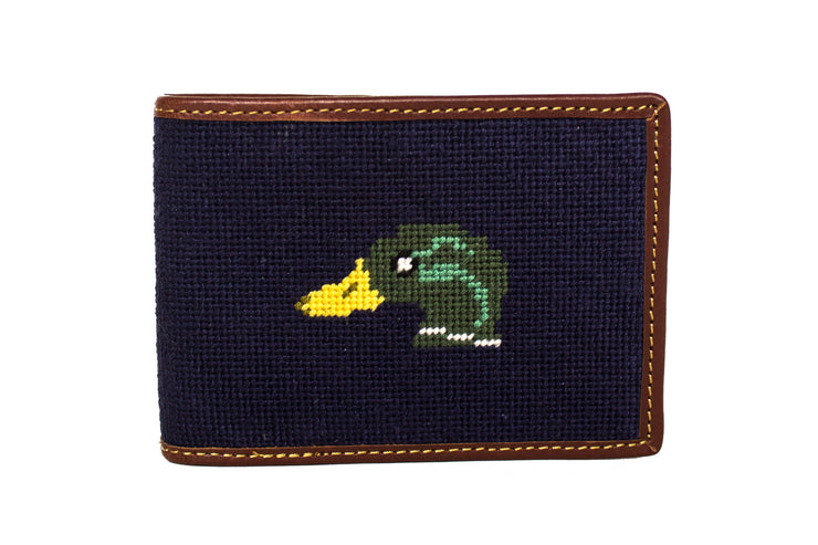 Mallard needlepoint wallet by Asher Riley