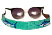 Asher Riley marlin needlepoint sunglass straps