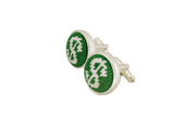 money sign needlepoint cufflinks by Asher Riley