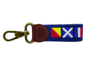 Nautical Flag Needlepoint Key Fob by Asher Riley