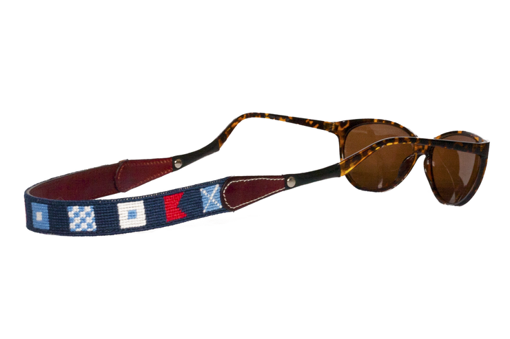 Nautical Flag Needlepoint Sunglass Straps Asher Riley