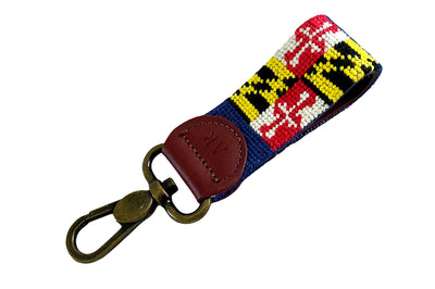 Maryland Flag needlepoint key fob by Asher Riley