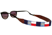 North Carolina Flag Needlepoint Sunglass Straps by Asher Riley