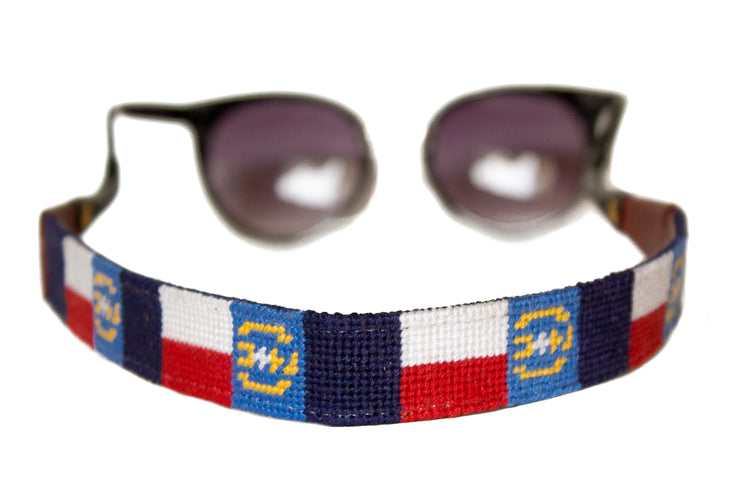 North Carolina Flag Needlepoint Sunglass Straps by Asher Riley
