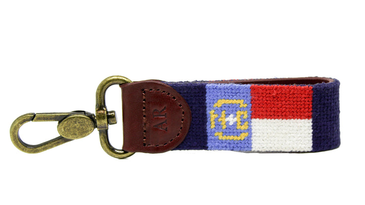 Asher Riley North Carolina needlepoint key fob