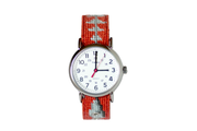 Asher Riley bonefish needlepoint watch strap and Timex Watch Face