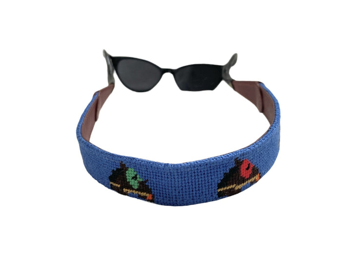 Derby Horse Needlepoint Sunglass Straps