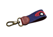 Race Car Needlepoint Key Fob