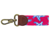 Starfish needlepoint key fob by Asher Riley