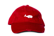 WHALE NEEDLEPOINT RED HAT