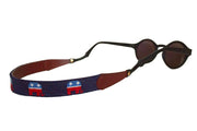 Asher Riley needlepoint Republican Elephant sunglass straps