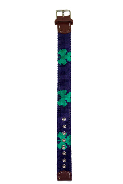 SHAMROCK NEEDLEPOINT WATCH STRAP