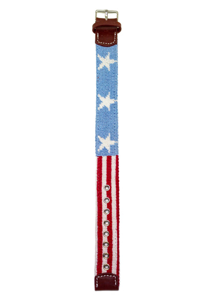 STARS & STRIPES NEEDLEPOINT WATCH STRAP