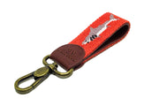 Shark needlepoint key fob by Asher Riley