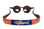 Asher Riley shark needlepoint sunglass straps