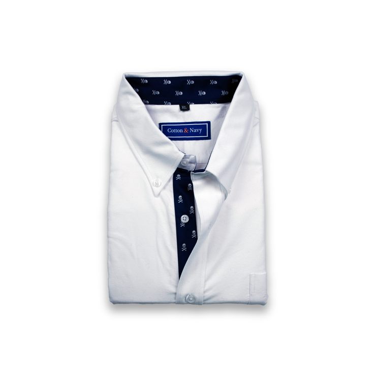 Custom Cotton & Navy Sport Shirt