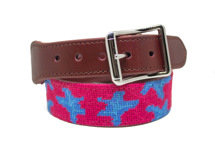 Starfish needlepoint dog collar by Asher Riley