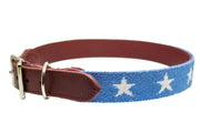 Stars and Stripes Needlepoint Dog Collar by Asher Riley