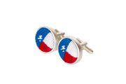 Asher Riley needlepoint Texas Flag cufflinks