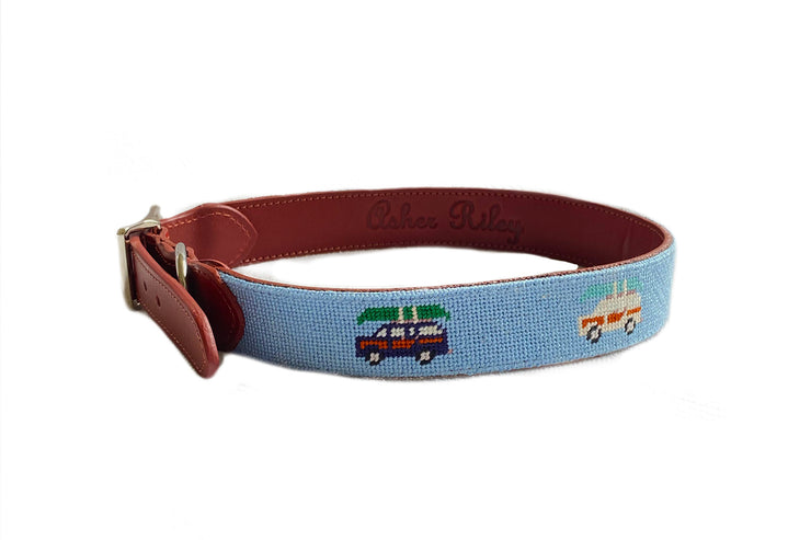 Wagon Needlepoint dog collar