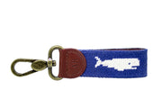 Whale Needlepoint Key Fob by Asher Riley