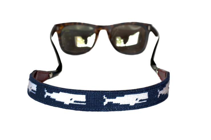 Asher Riley Whale Needlepoint sunglass straps