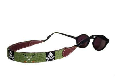 JOLLY ROGER AND GOLF CLUBS NEEDLEPOINT SUNGLASS STRAPS™