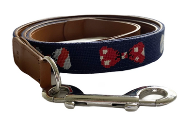 Bow Tie Needlepoint Leash