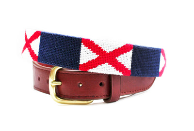 Asher Riley, Alabama Flag, Needlepoint Belt