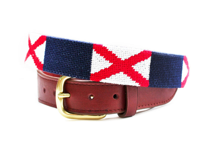 Alabama Flag Needlepoint Belt Alabama Flag Needlepoint Belt