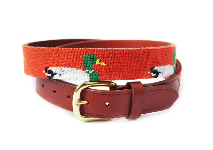 Asher Riley Mallard Needlepoint Belt