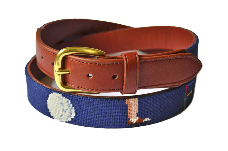 Golf Needlepoint Belt by Asher Riley